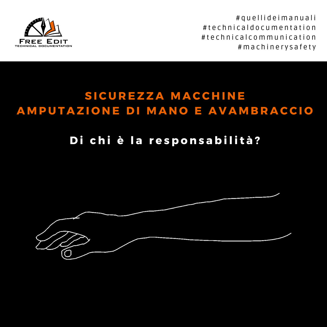 SICUREZZA MACCHINE - AMPUTAZIONE DI MANO E AVAMBRACCIO