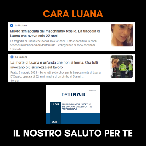 Luana, infortunio sul lavoro con macchina orditoio