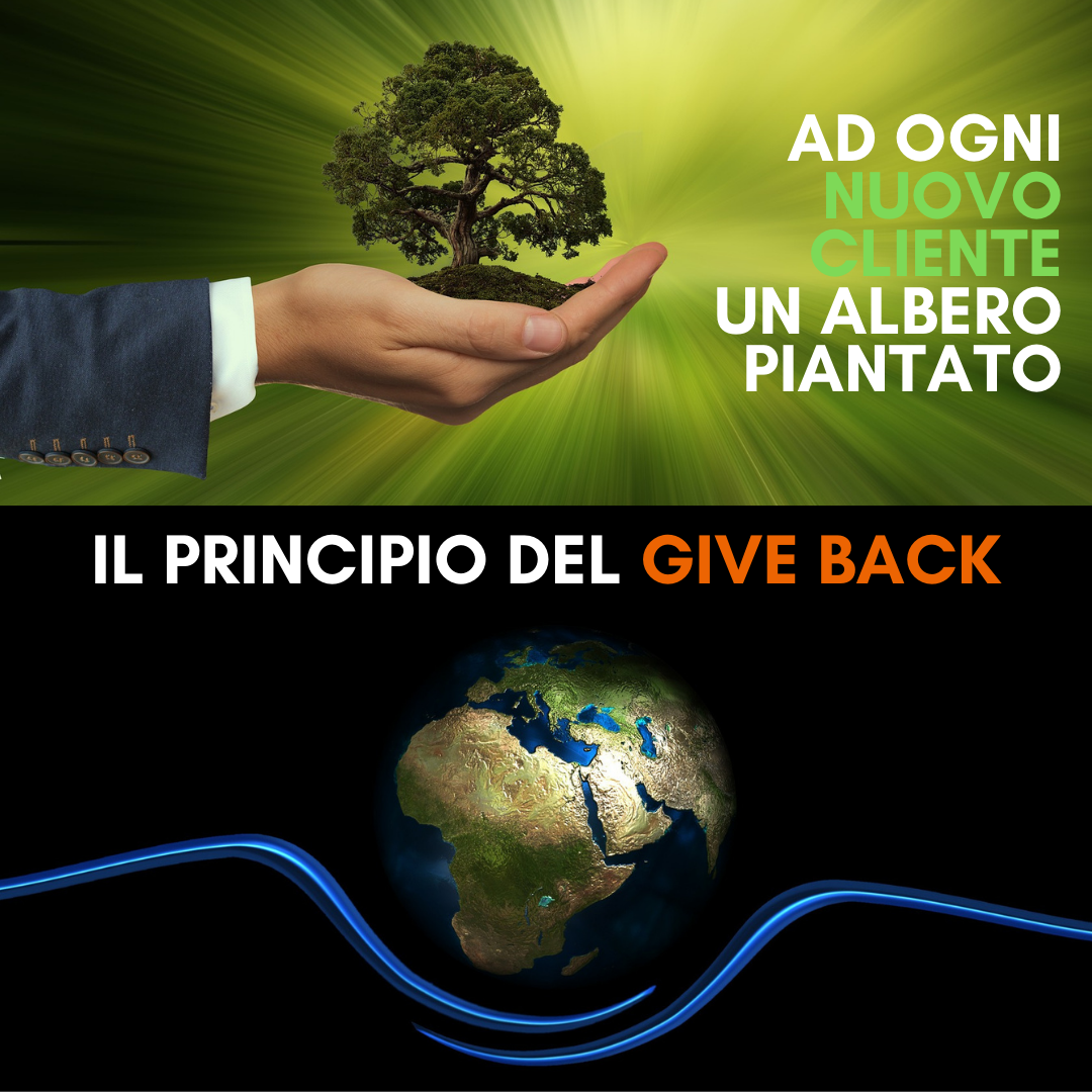 IL PRINCIPIO DEL GIVE BACK: AD OGNI NUOVO CLIENTE UN ALBERO PIANTATO!