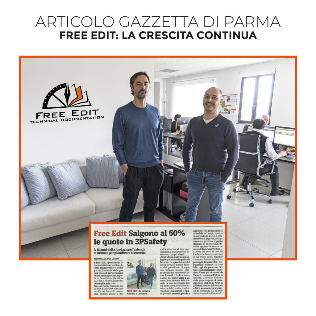 FREE EDIT: LA GAZZETTA DI PARMA PARLA DI NOI