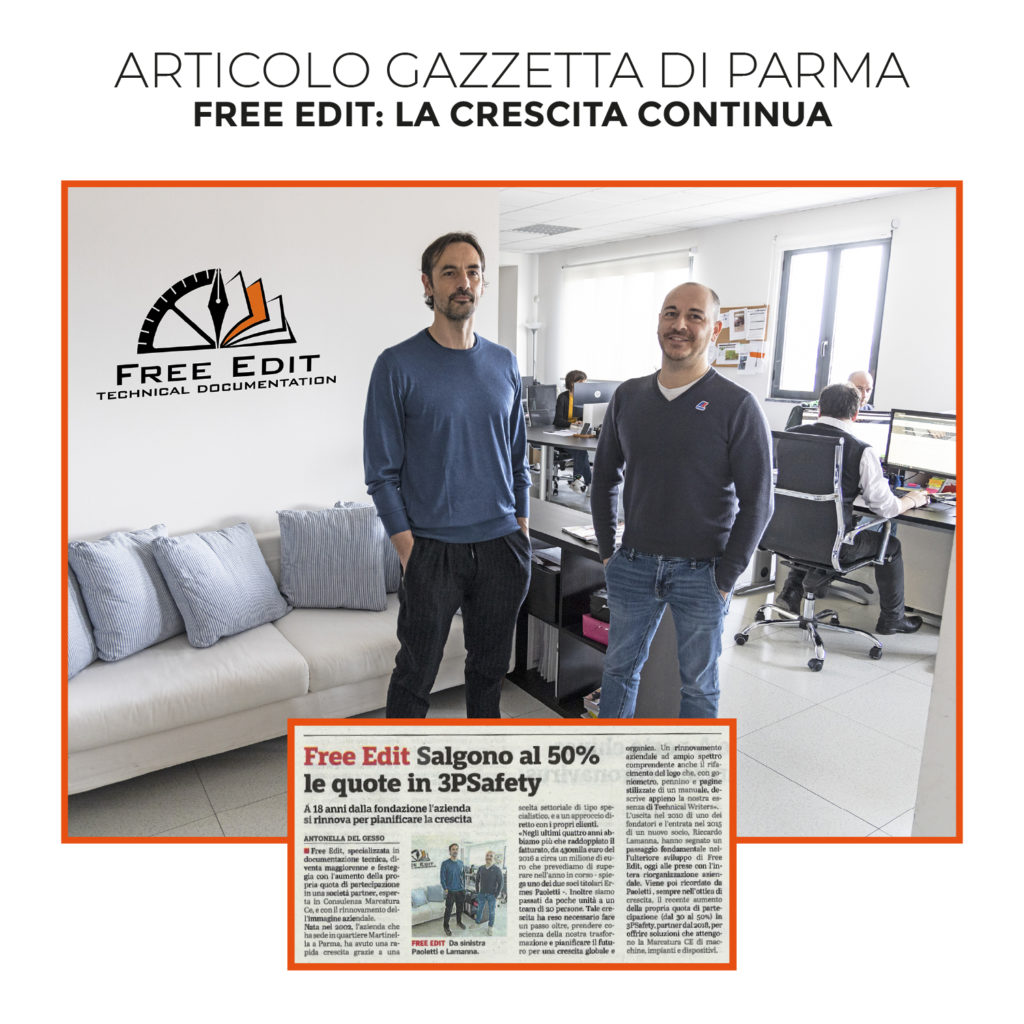 Articolo Gazzetta di Parma su Free Edit